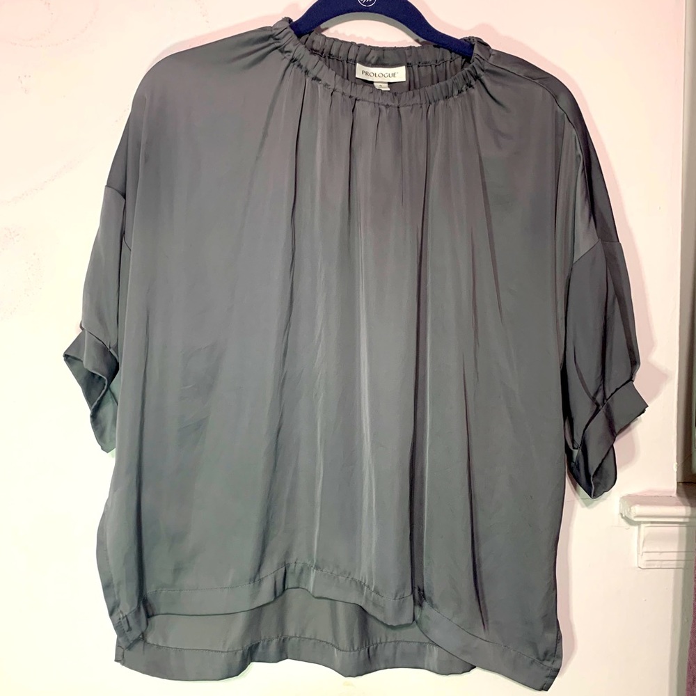 Silky Gray Top